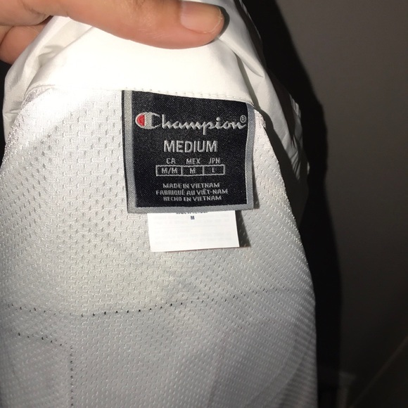 Champion cropped wind jacket zip white NWT medium - Picture 12 of 15